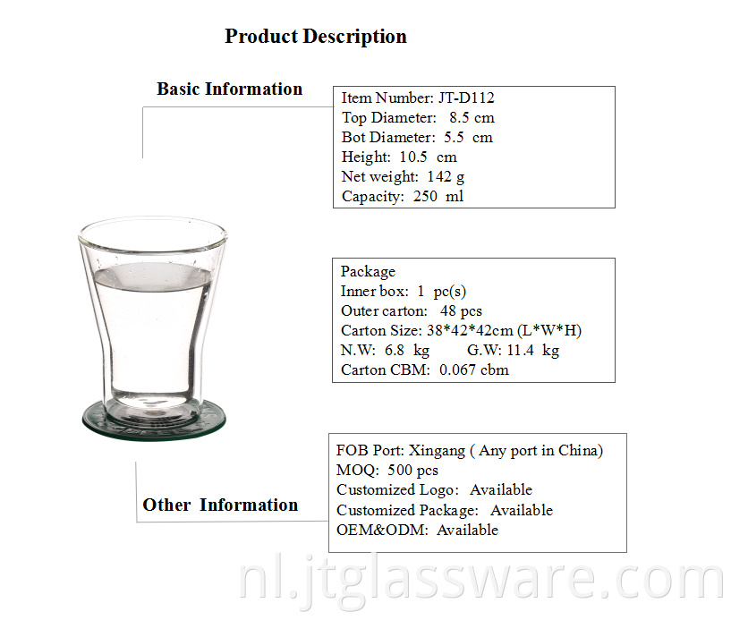 250ml Water Glasses